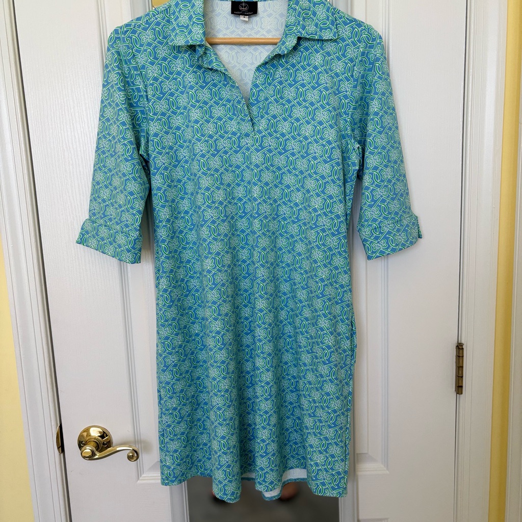 Blue Patterned Women's Dress